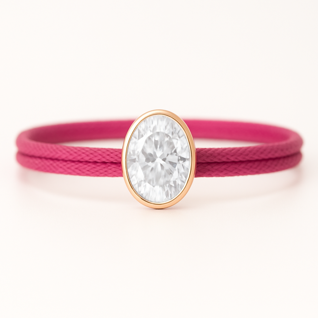 "Avec Moi" Oval Bracelet Pink