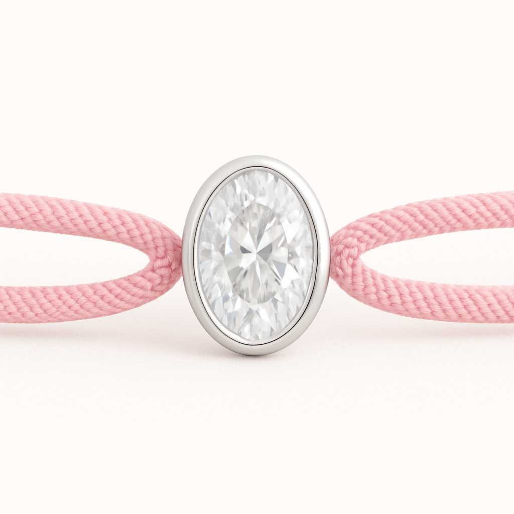 "Avec Moi" Oval Bracelet Pink