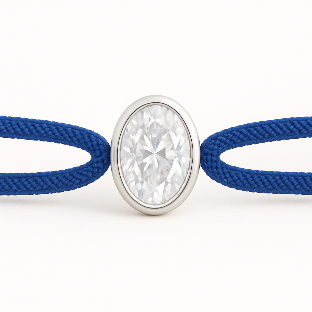"Avec Moi" Oval Bracelet Royal Blue