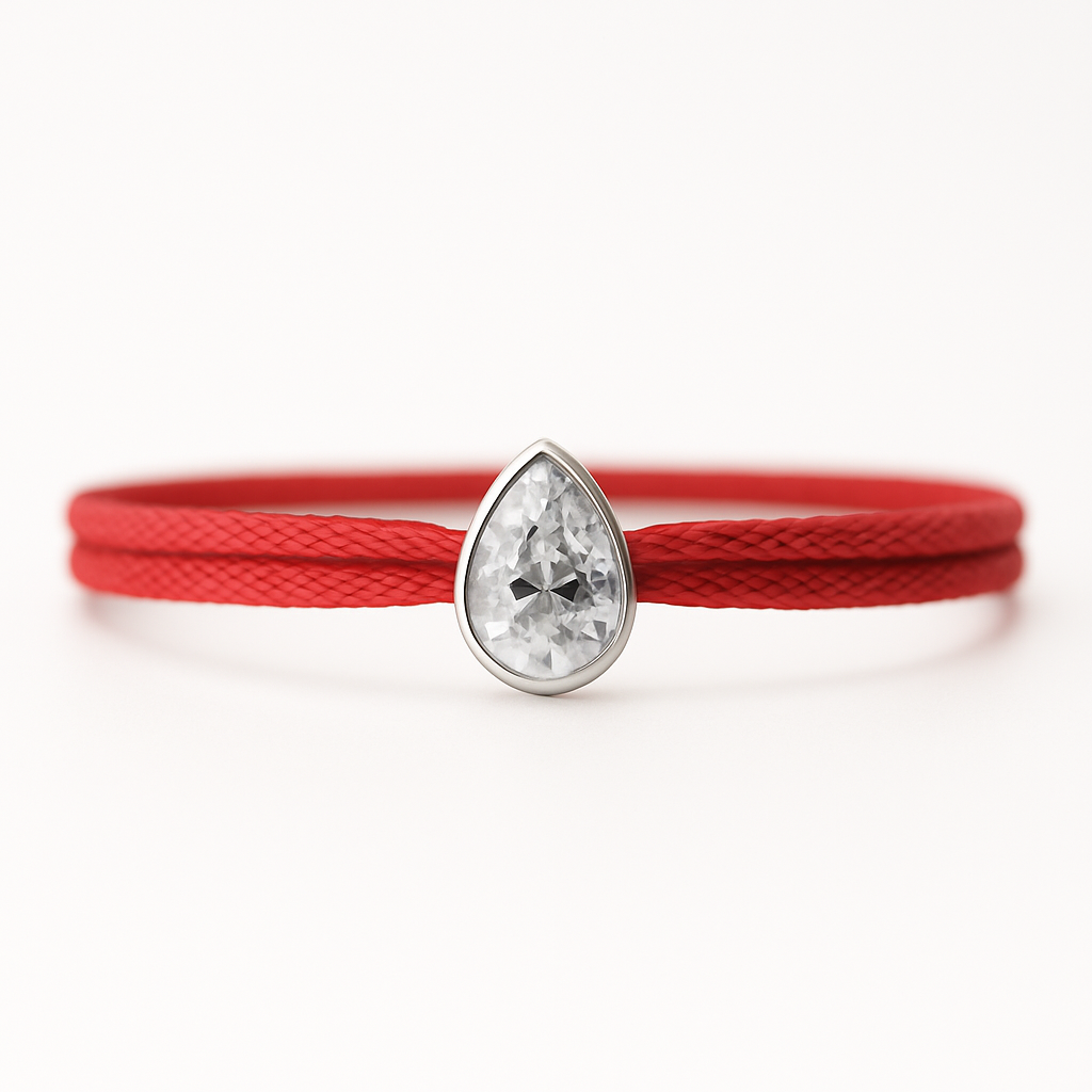 "Avec Moi" Pear Bracelet Red