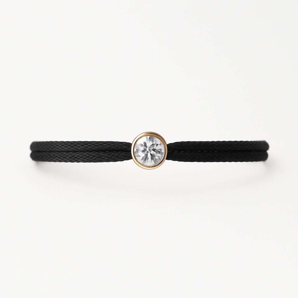 "Avec Moi" Brilliant Black Bracelet